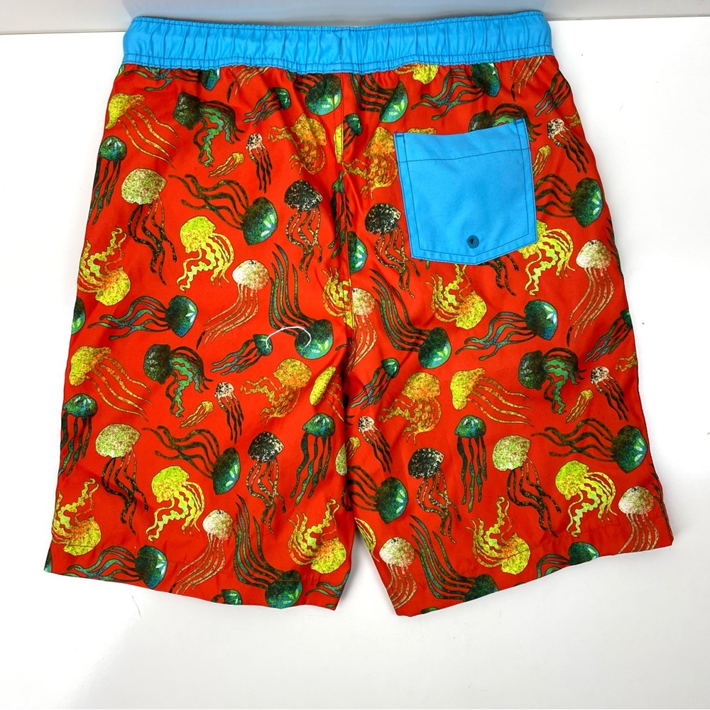 Lands End Orange Jellyfish Swim Shorts - Picture 2 of 5